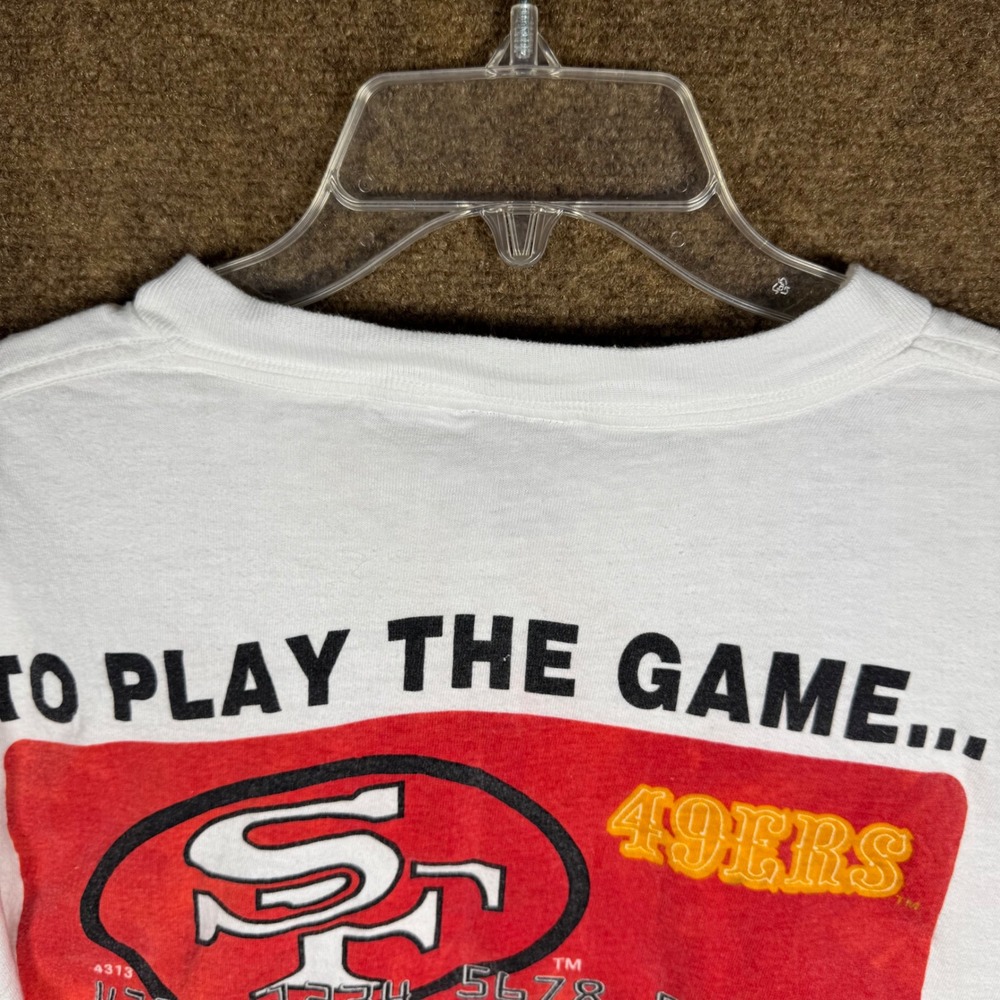 Vintage SF 49ers T Shirt Men's ONEITA XL Single Stitch 90s Y2K NFL Graphic Tee - Picture 5 of 8